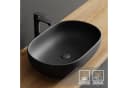 Planetmöbel Aufsatzwaschbecken Oval 60 cm Schwarz Matt Keramik Bild 4