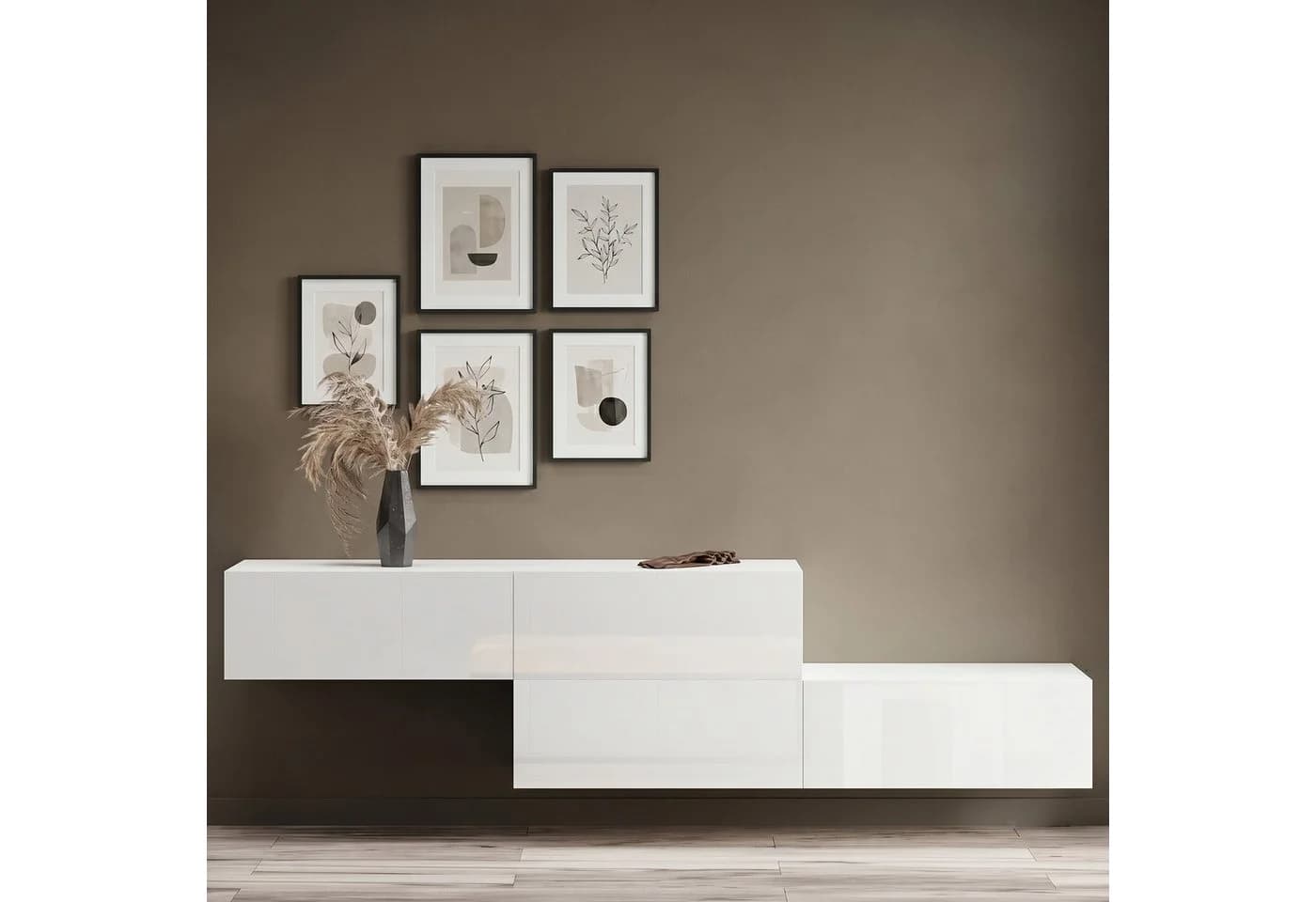 Planetmöbel Garderobenschrank Kompaktgarderobe Weiß Soft-Open - Bild 2