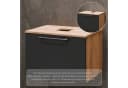 Planetmöbel Waschtischunterschrank Astra 60 cm Gold Eiche Anthrazit Bild 5