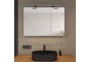Planetmöbel Spiegelschrank ARIA 100 cm Gold Eiche mit LED & Steckdose Bild 1
