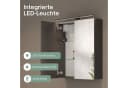 Planetmöbel Spiegelschrank ARIA Anthrazit mit LED-Beleuchtung und Steckdose Bild 5