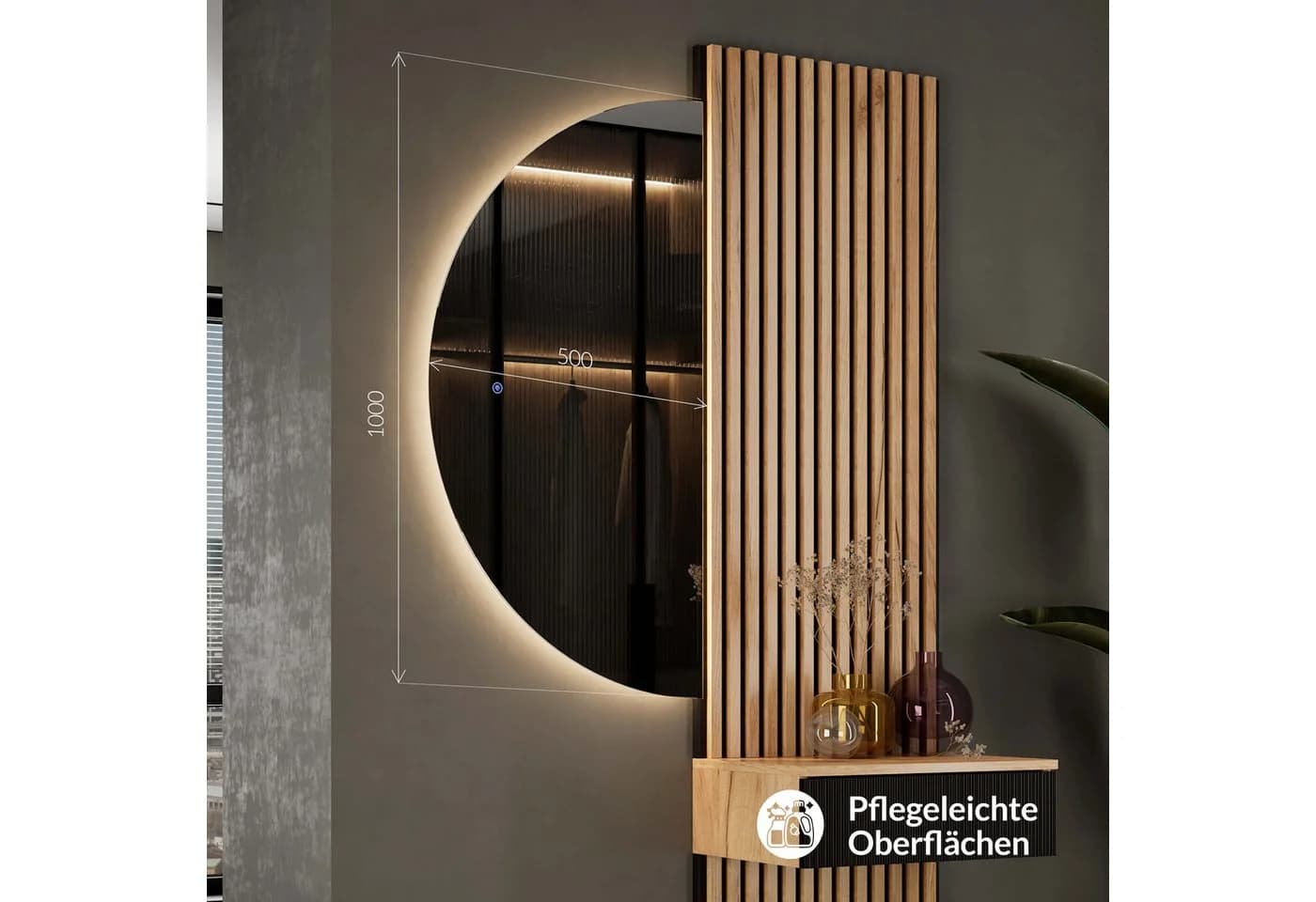 Planetmöbel NIVORA Spiegel Dimmbar LED - Bild 5
