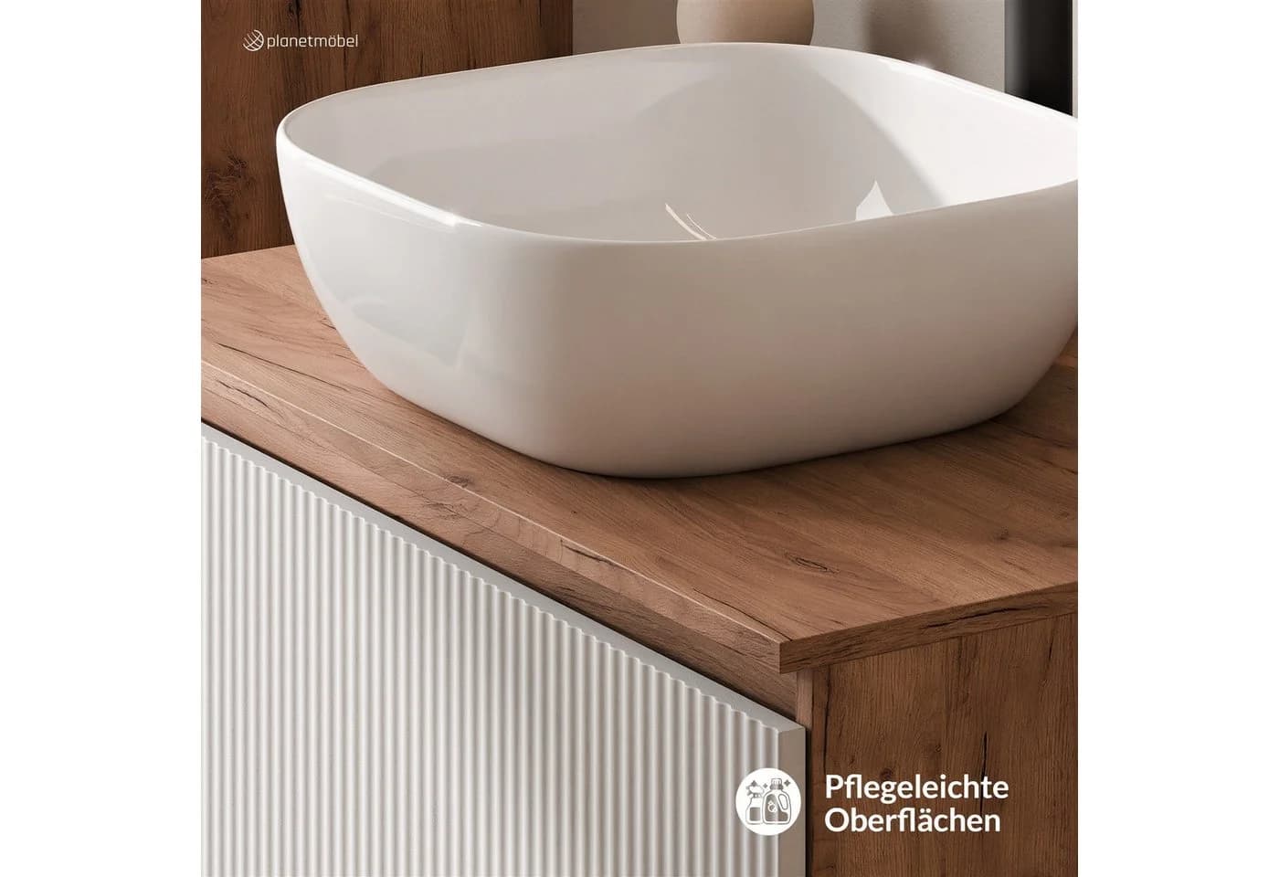 Planetmöbel Waschtisch-Set Arisa 80 cm mit Soft-Close Schublade