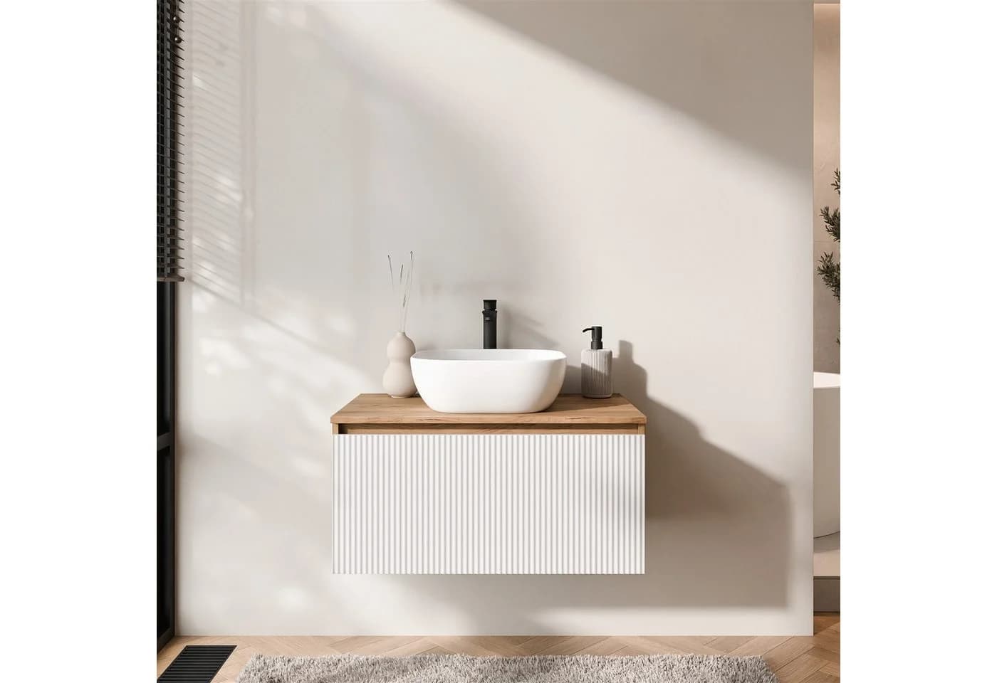 Planetmöbel Waschtisch-Set Arisa 80 cm mit Soft-Close Schublade - Bild 2