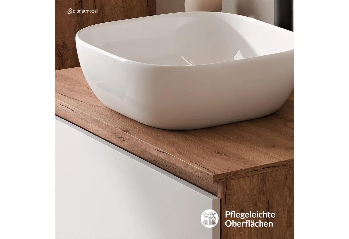 Planetmöbel Waschtisch-Set Arisa 80 cm mit Soft-Close Schublade