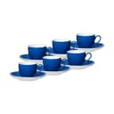 Ritzenhoff & Breker Espressotassen und -untertassen Doppio 6er Set Indigo-Blau Porzellan Bild 2