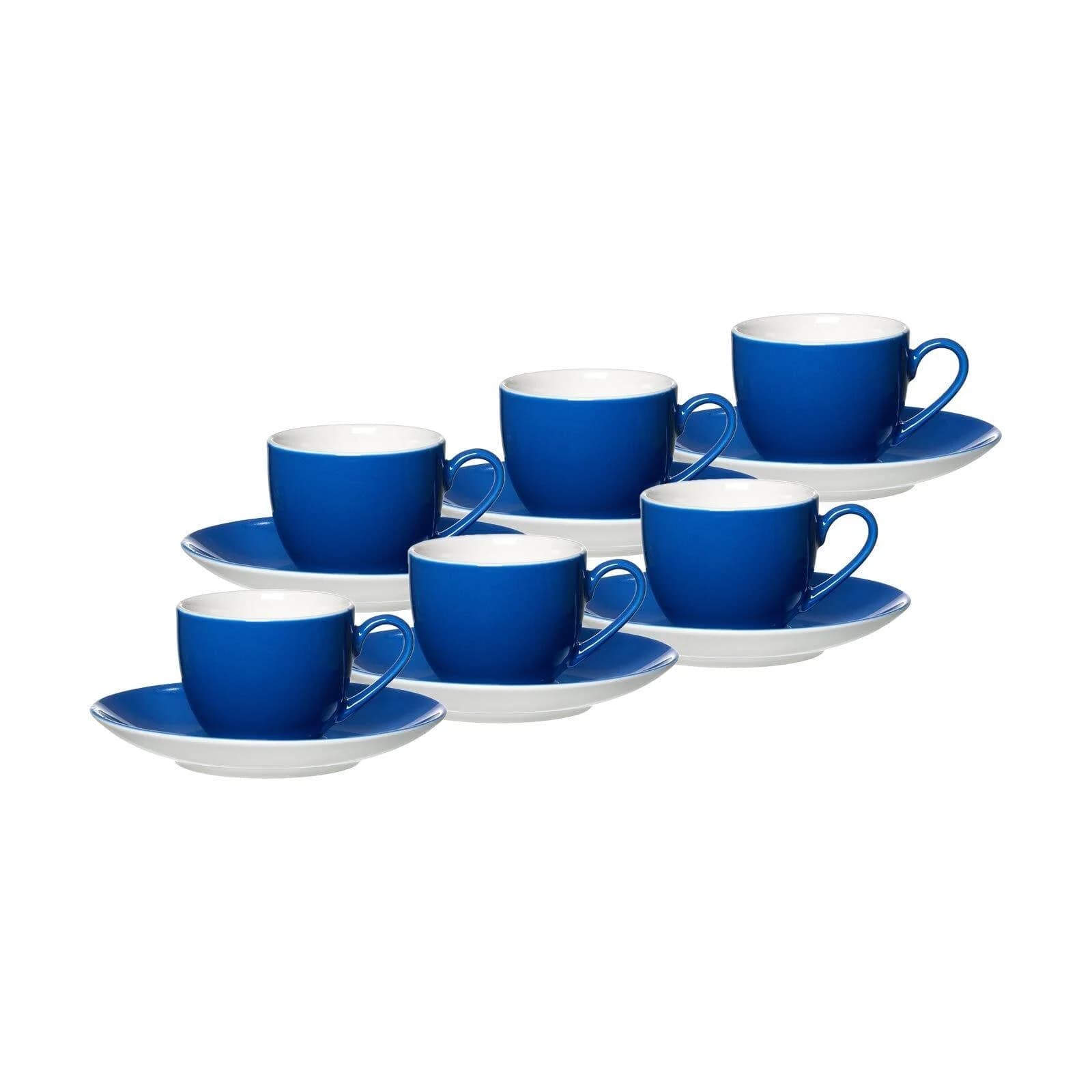 Ritzenhoff & Breker Espressotassen und -untertassen Doppio 6er Set Indigo-Blau Porzellan - Bild 2