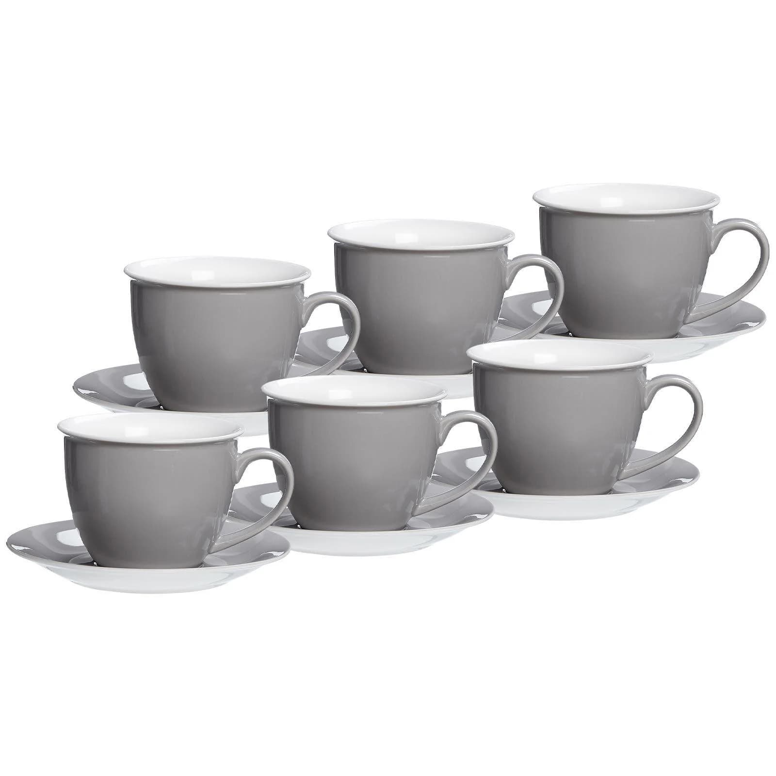 Ritzenhoff & Breker Milchkaffee-Set 12-tlg. Grau Porzellan - Bild 2