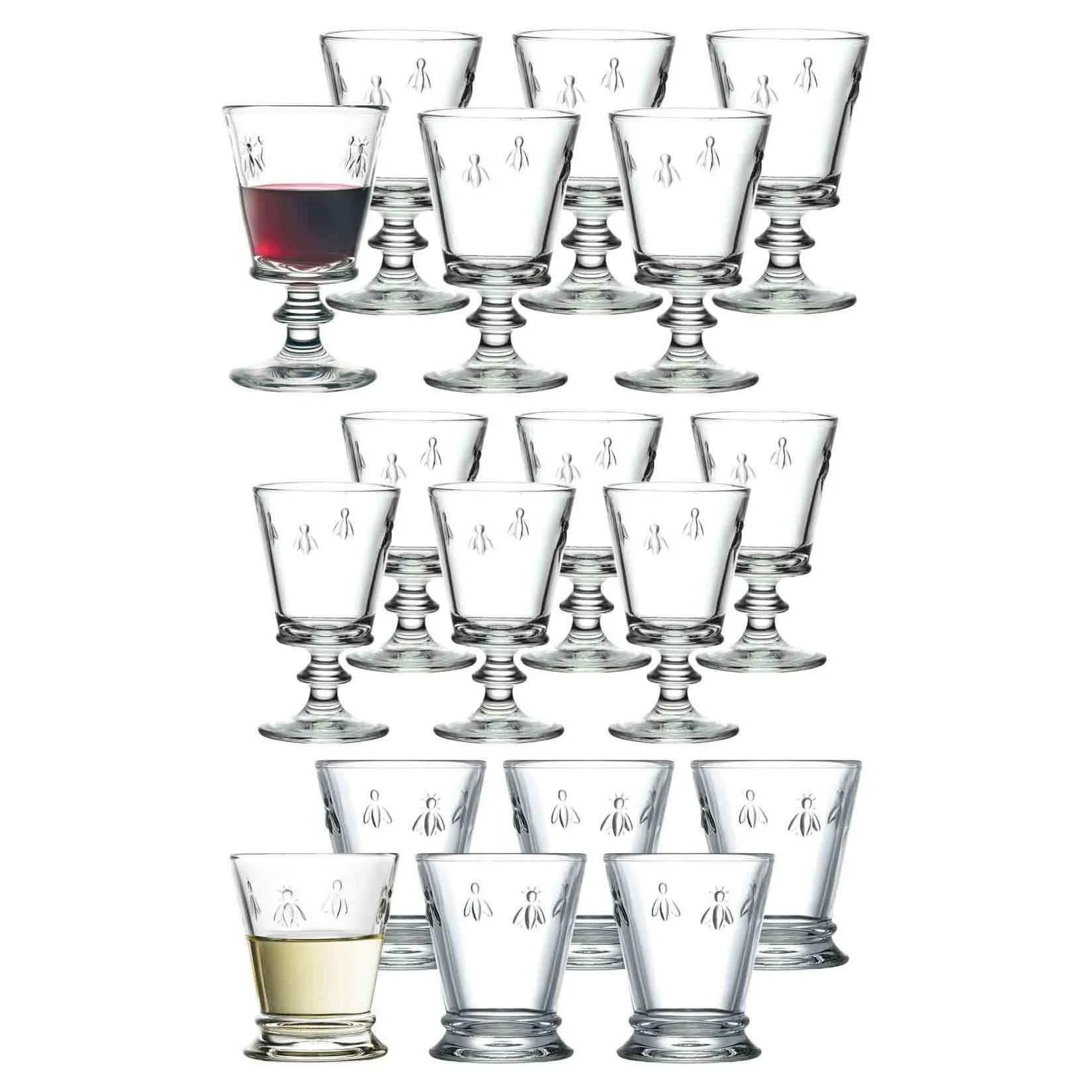 La Rochére Wein- und Wassergläserset Biene Abeille 18er Set Transparent