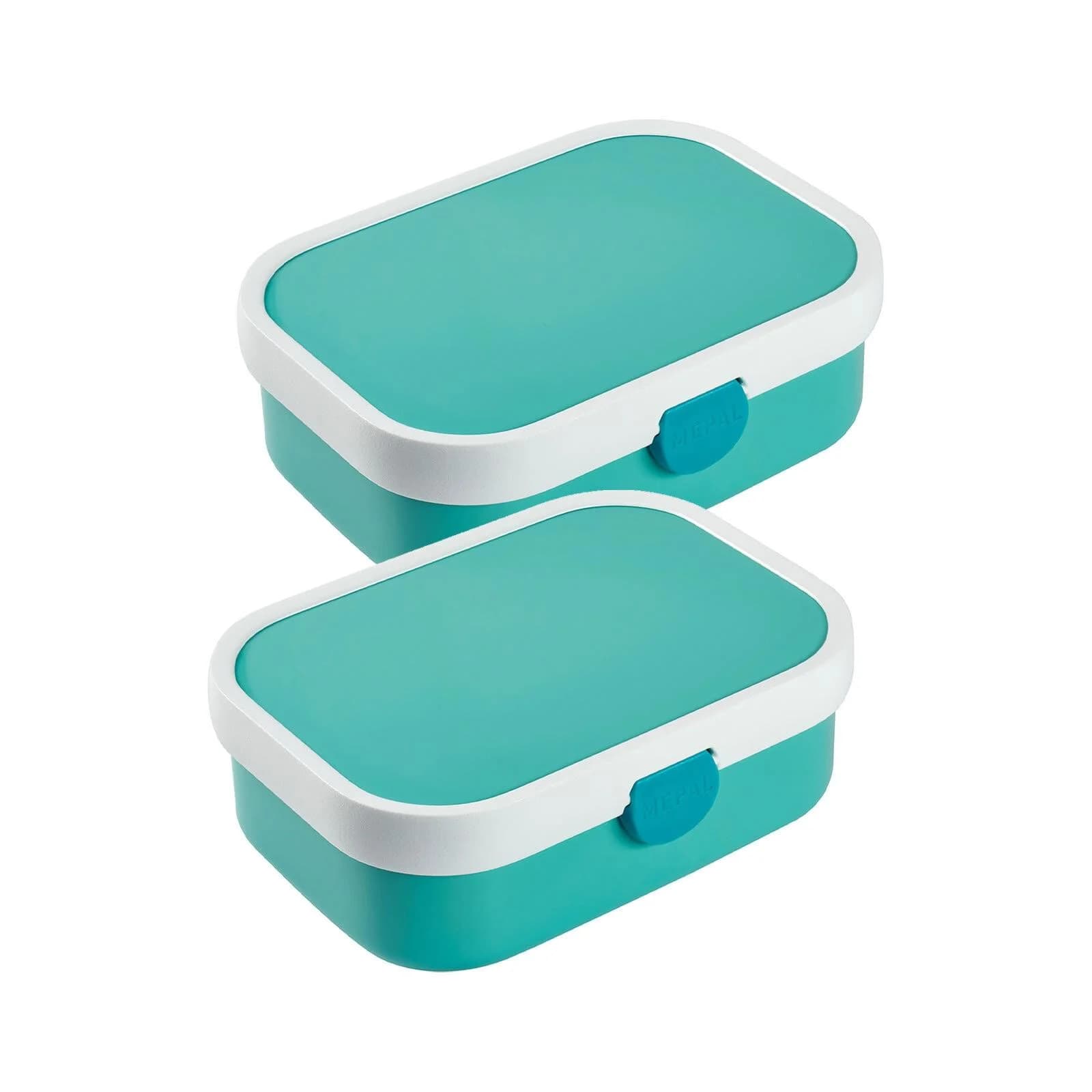 Mepal Campus Brotdose 2er Set Türkis mit Gabel 700 ml