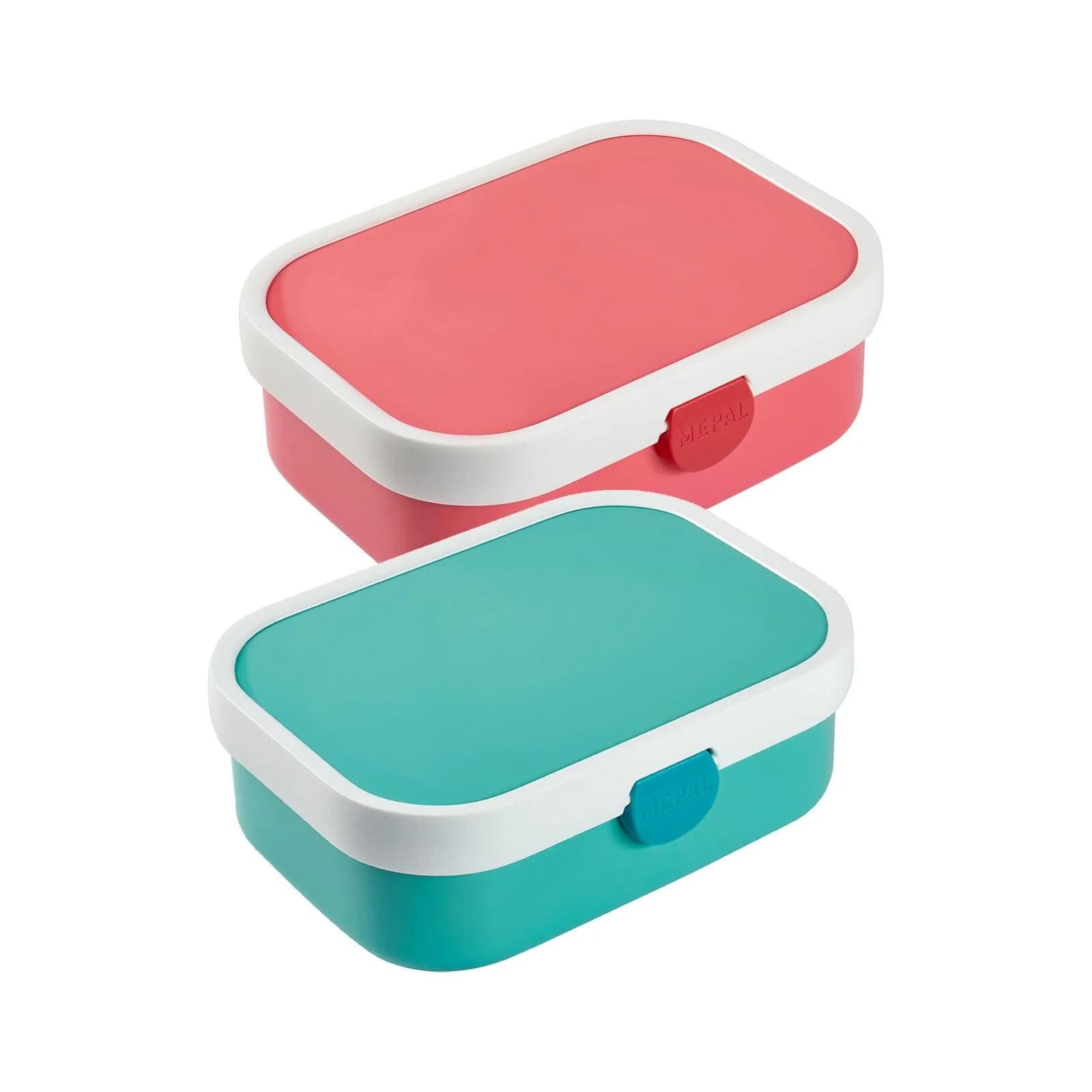 Mepal Campus Brotdosen 2er Set 700 ml Türkis Pink mit Einsatz