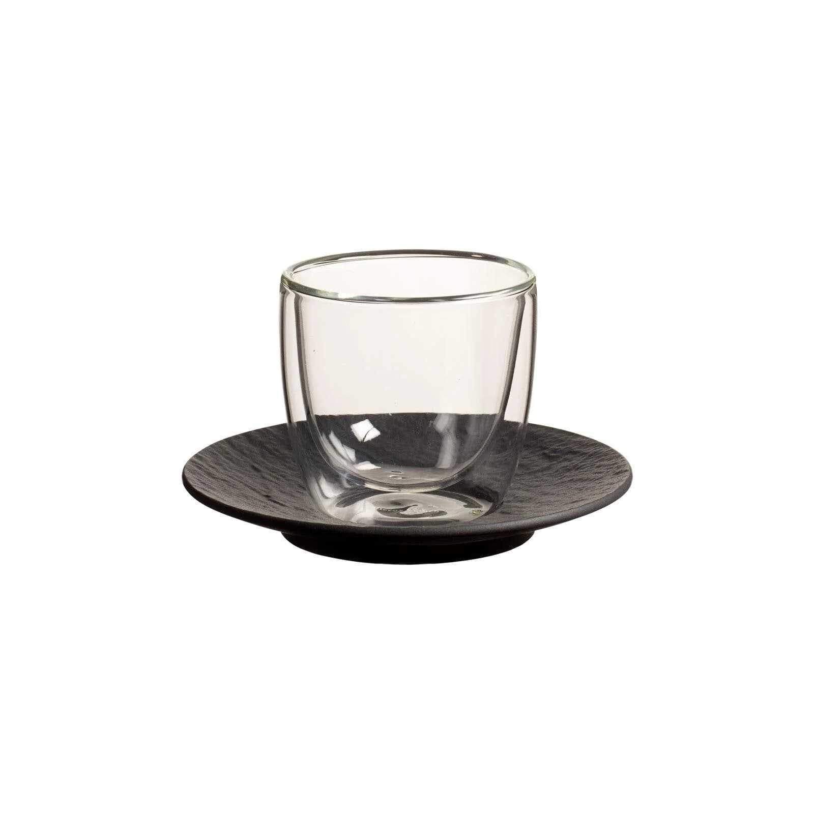 Villeroy & Boch Espresso-Set 2-teilig Schwarz Doppelwandig