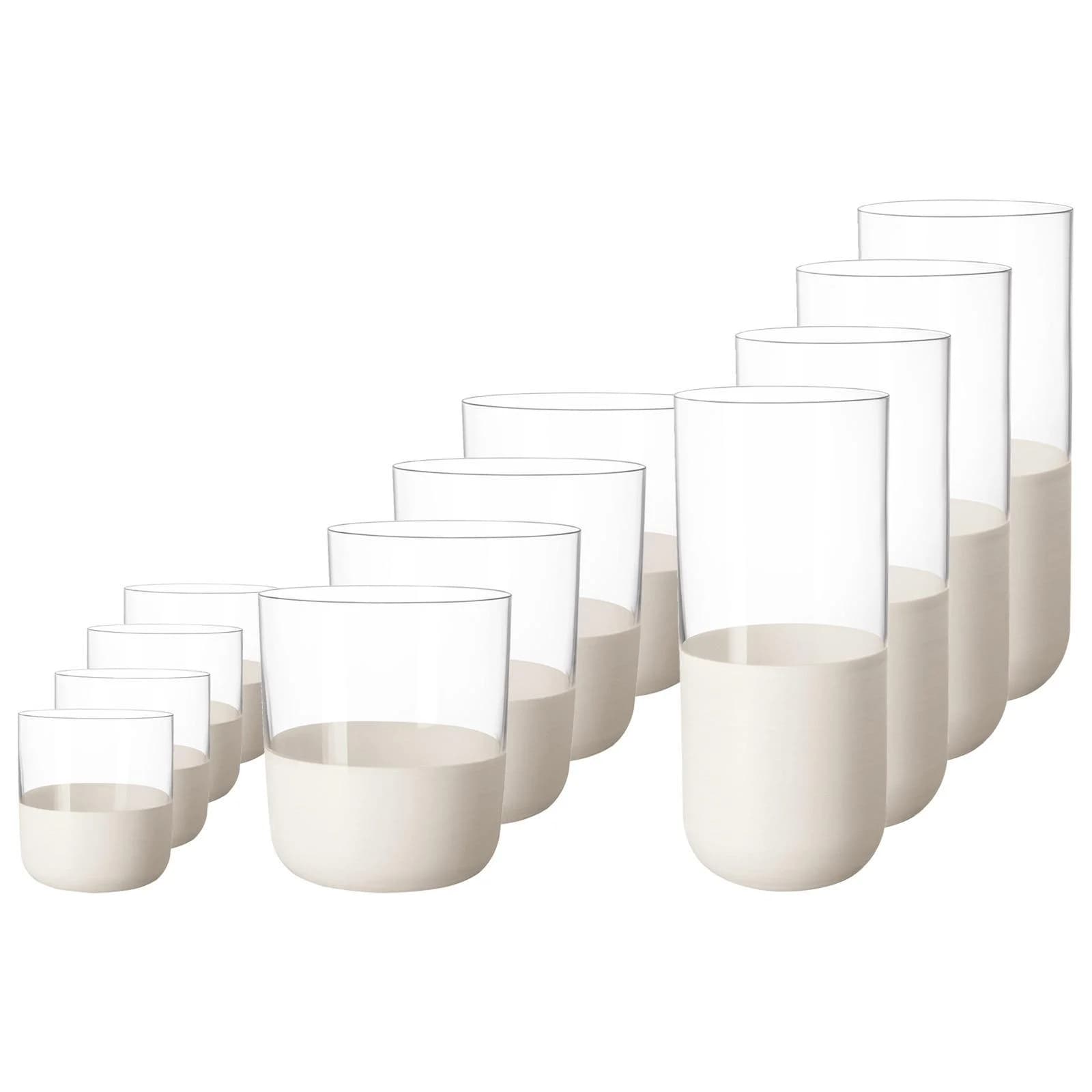 Villeroy & Boch Bargläser Manufacture Rock 12er Set weiß-transparent