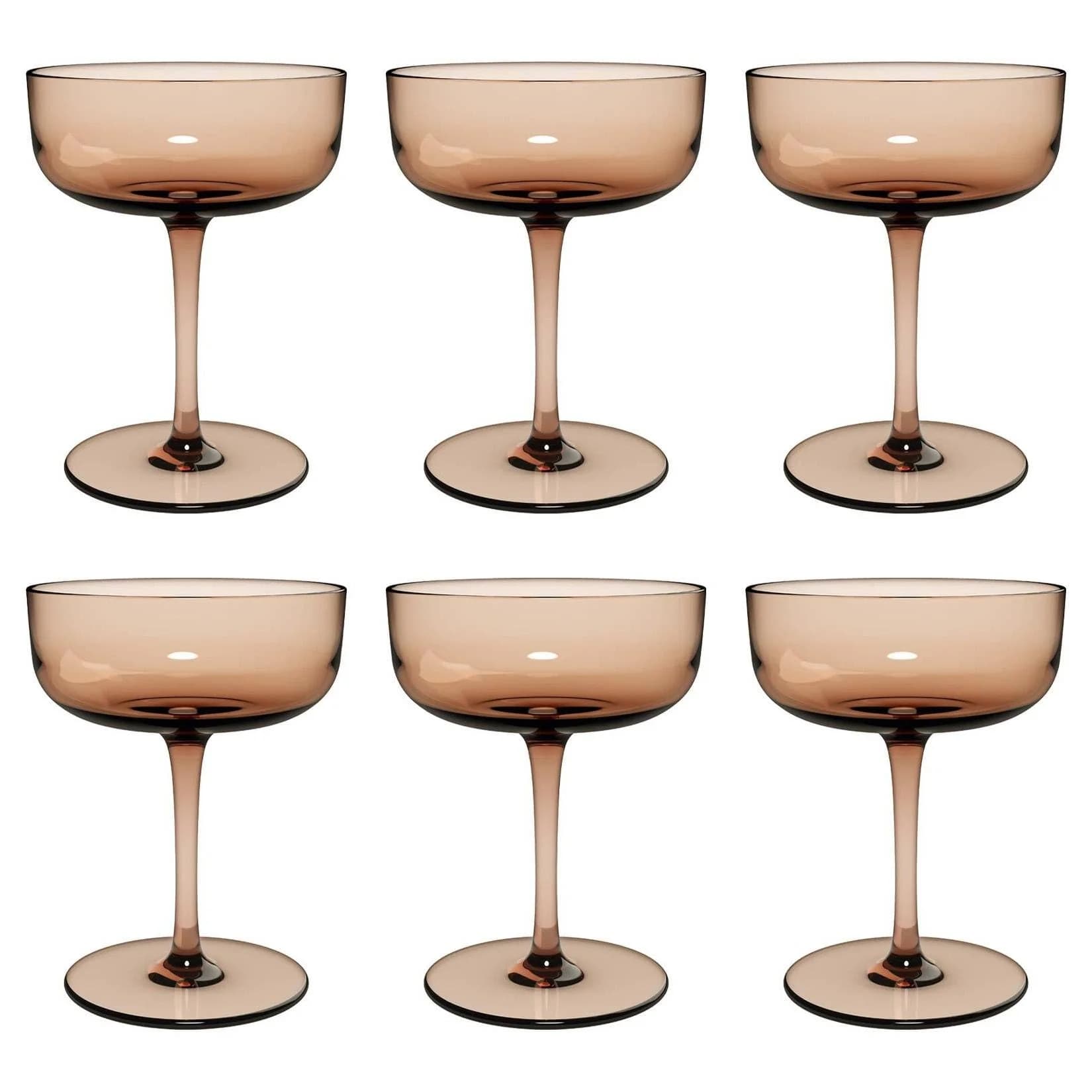 like. by Villeroy & Boch Sektschalen 6-tlg. Glas braun Clay