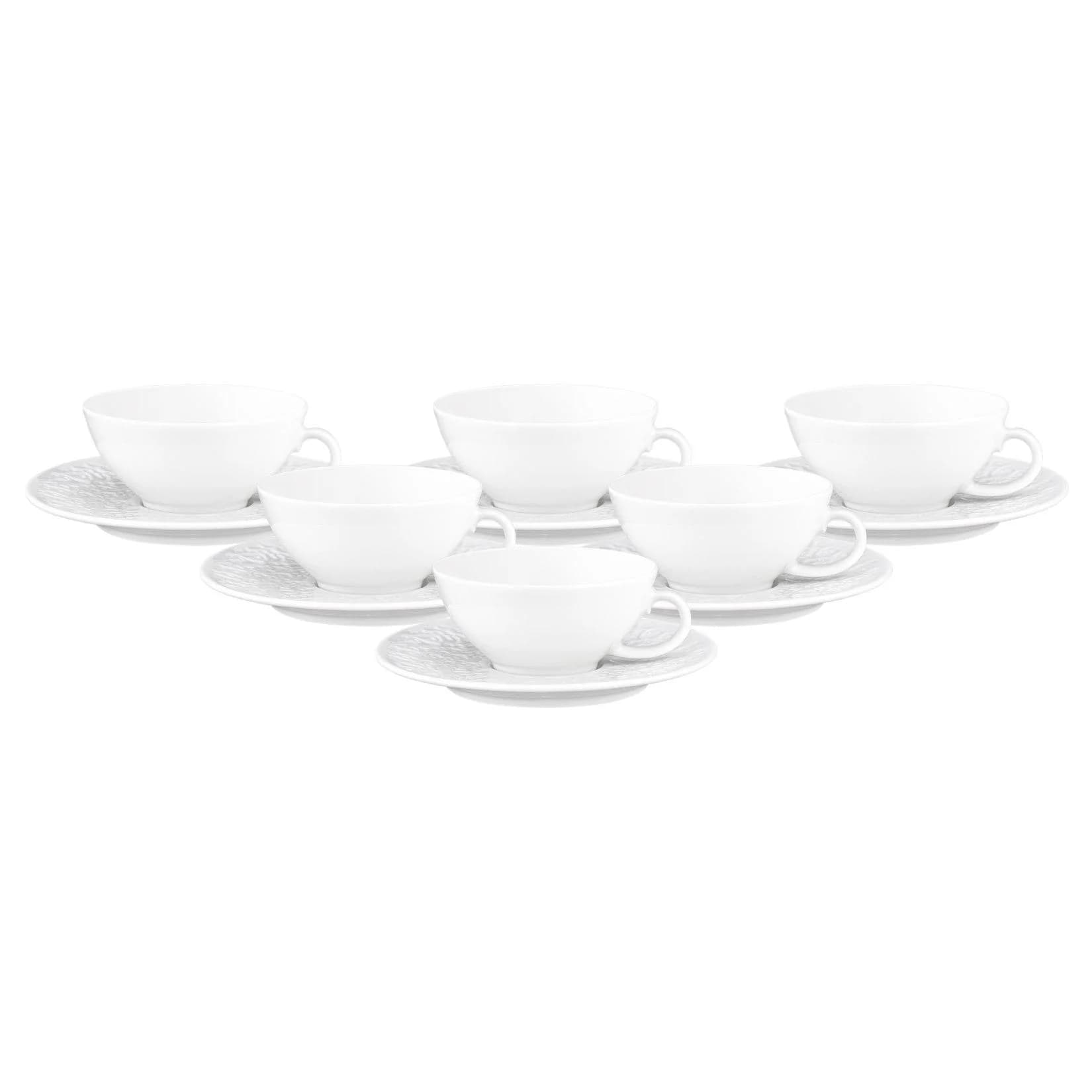 Seltmann Weiden Teetassen mit Untertassen Nori Home 140 ml 6er Set Weiß