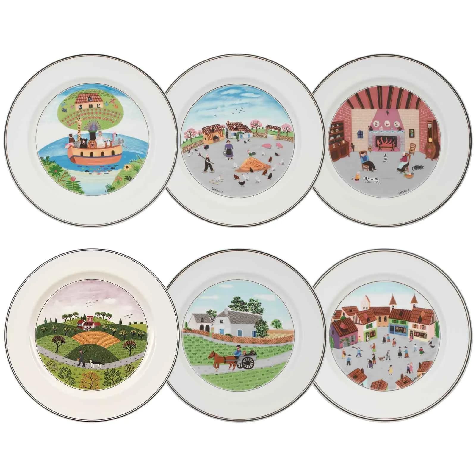 Villeroy & Boch Speiseteller Design Naif 6er Set Bunt