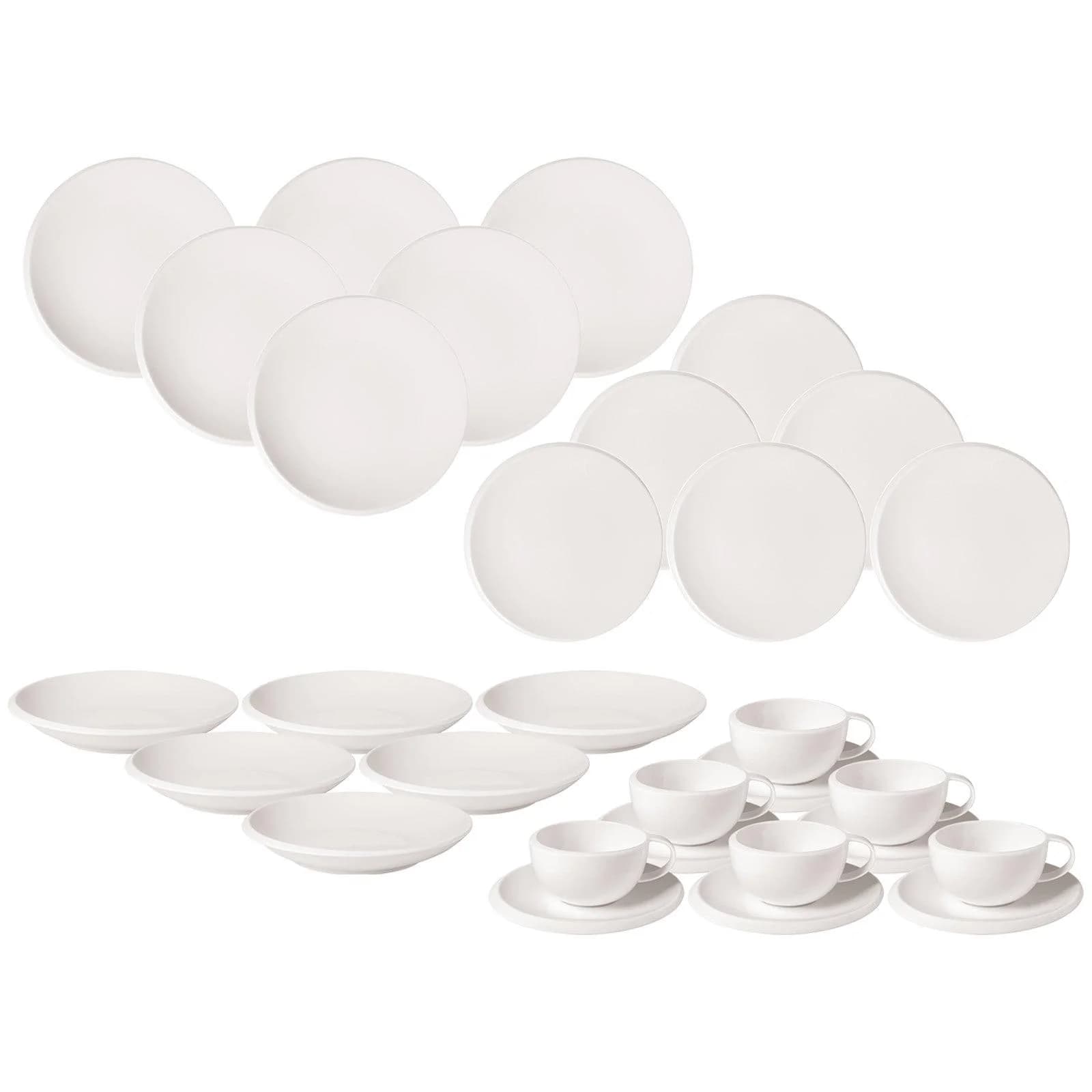 Villeroy & Boch NewMoon Geschirr-Set 30-tlg. Weiß Porzellan
