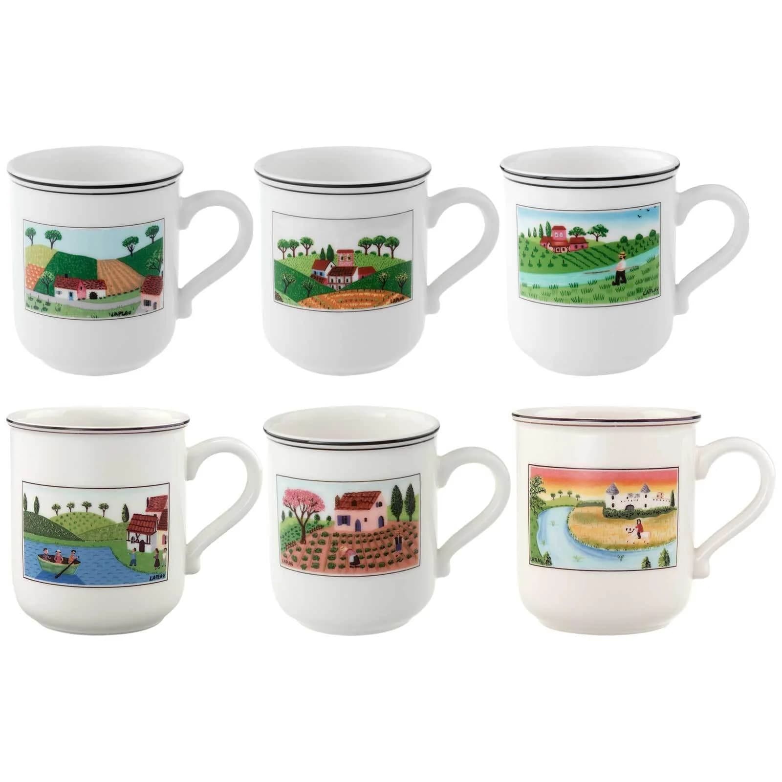 Villeroy & Boch Kaffeebecher Design Naif 300 ml 6er Set bunt