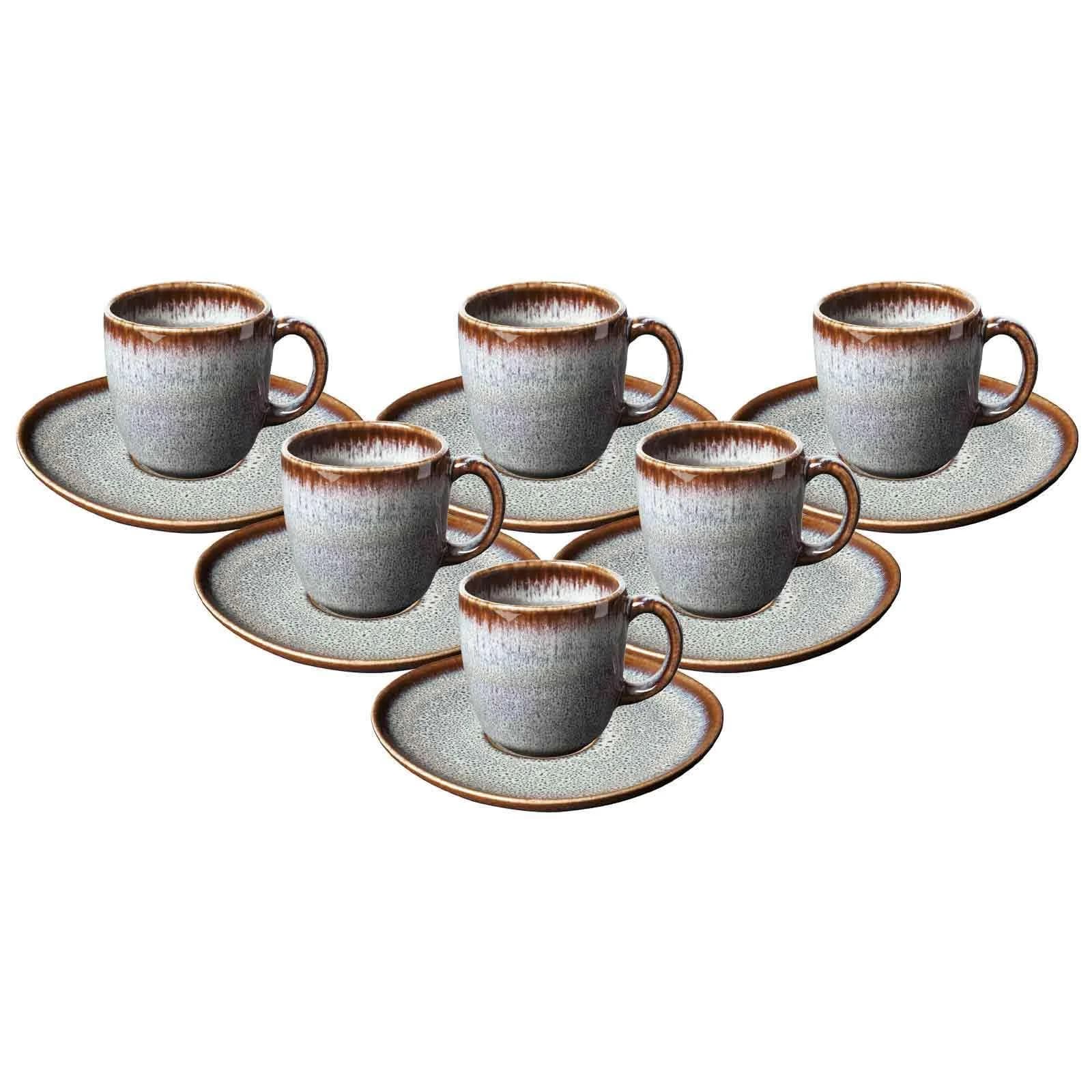 like. by Villeroy & Boch Lave Kaffeetassen-Set 12-tlg. Beige Steingut - Bild 2