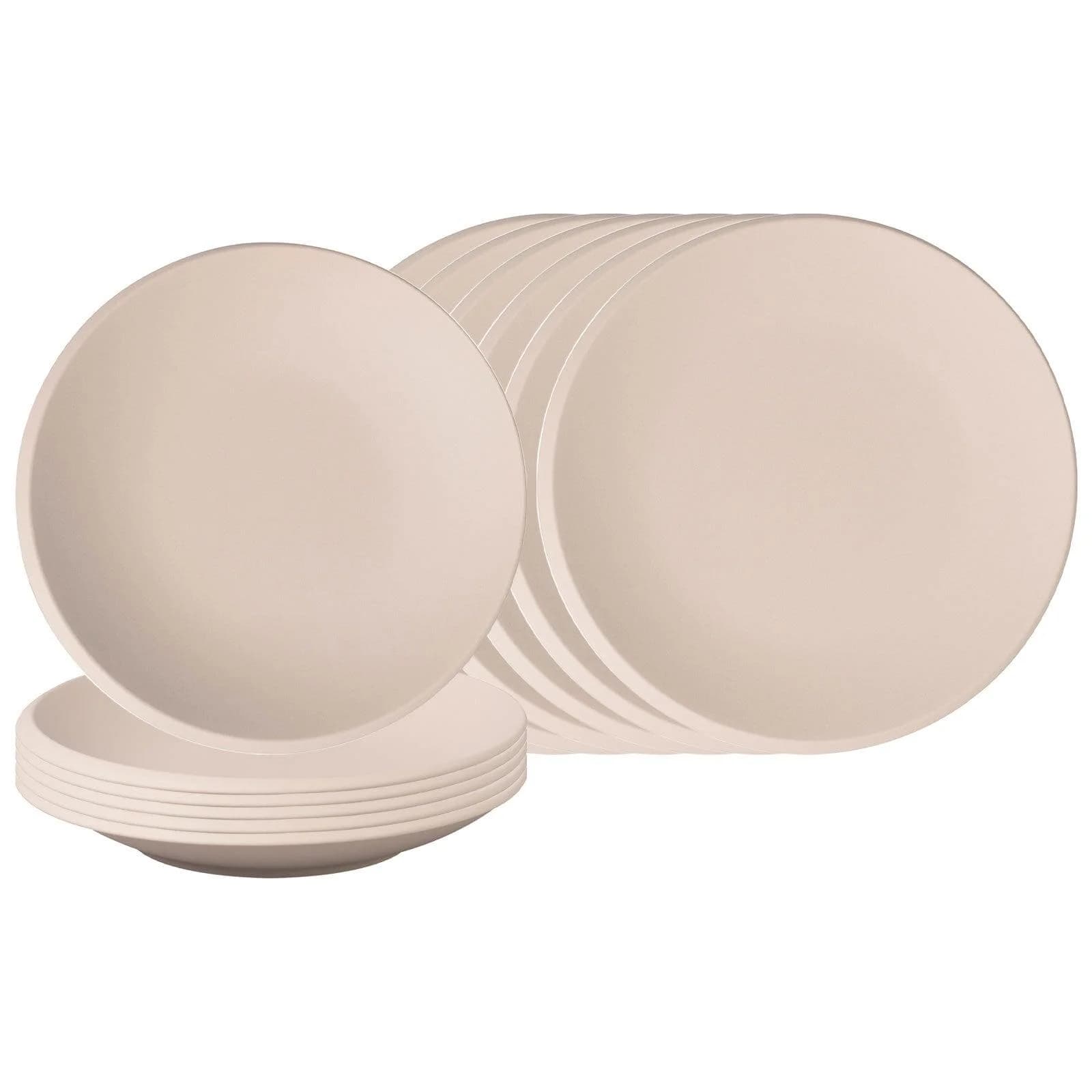 Villeroy & Boch NewMoon Geschirr-Set 12-teilig Beige Porzellan