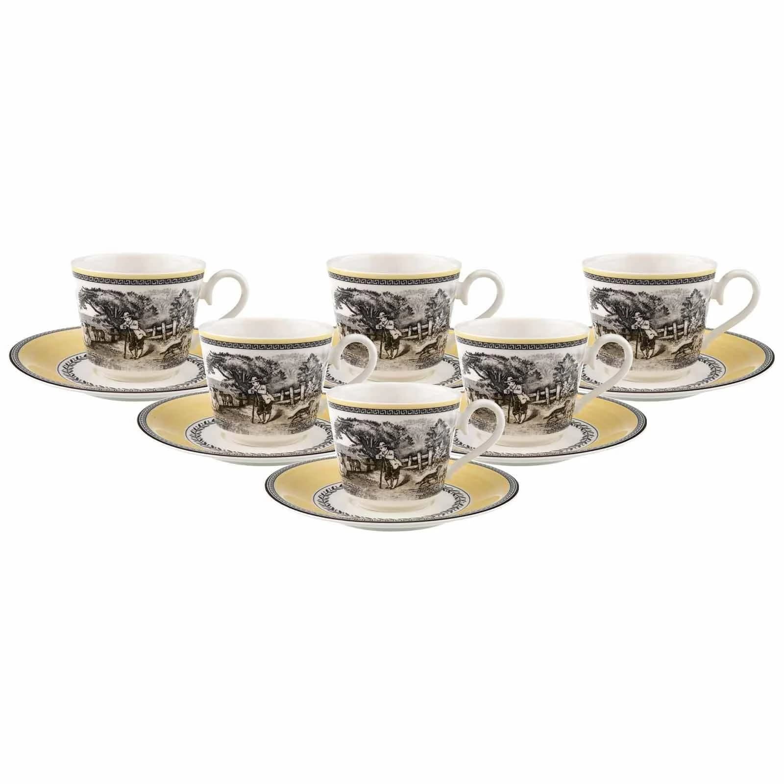 Villeroy & Boch Frühstückstassen-Set Audun Ferme 350 ml 6er Set bunt