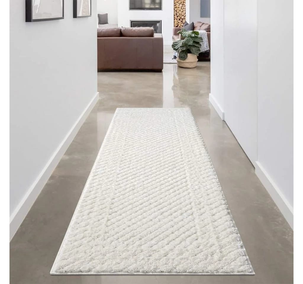 CARPET CITY Hochflor-Teppich FOCUS627 Creme Hoch-Tief-Effekt - Bild 2