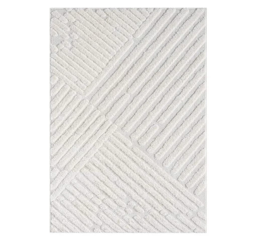 Carpet City Hochflor-Teppich FOCUS749 Beige Hoch-Tief-Muster - Bild 3