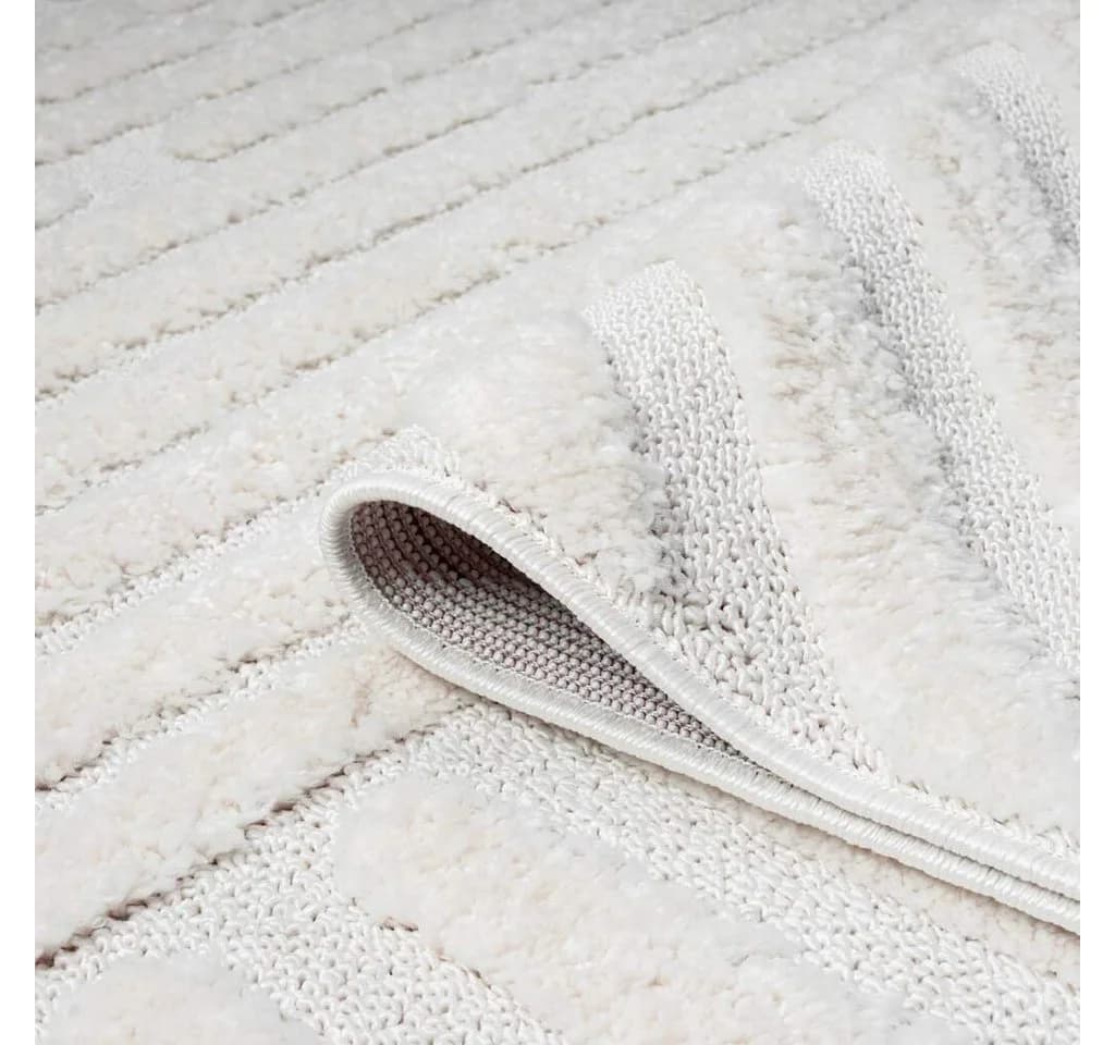 Carpet City Hochflor-Teppich FOCUS749 Beige Hoch-Tief-Muster - Bild 4