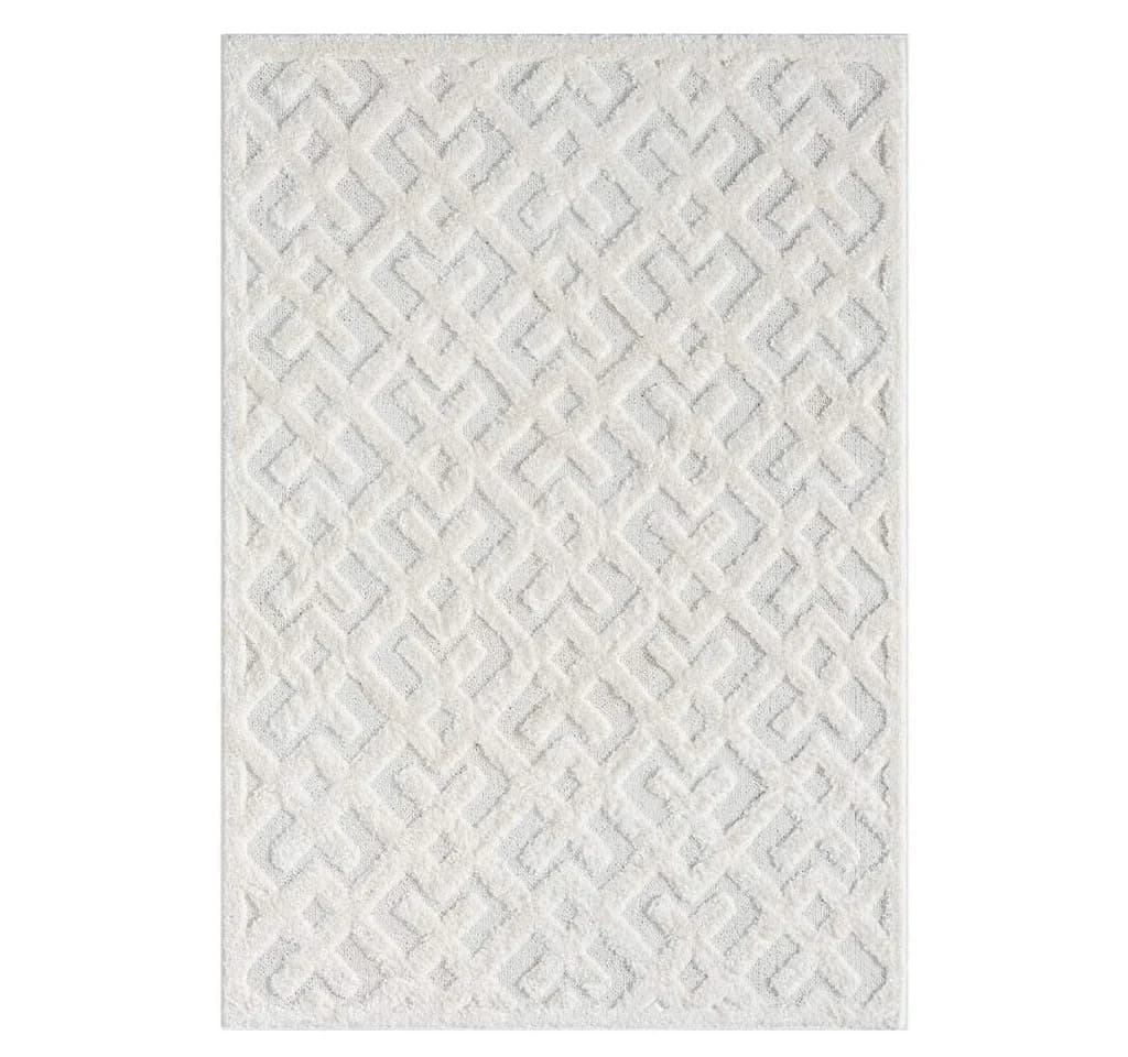 CARPET CITY Hochflor-Teppich FOCUS737 Creme Boho Hoch-Tief-Effekt - Bild 3