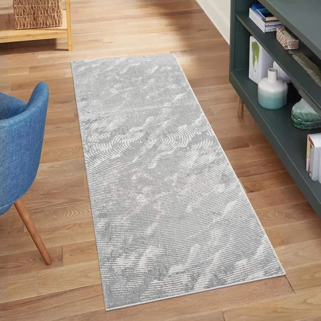 CARPET CITY Teppich ANTIK481 Grau Kurzflor Vintagedesign