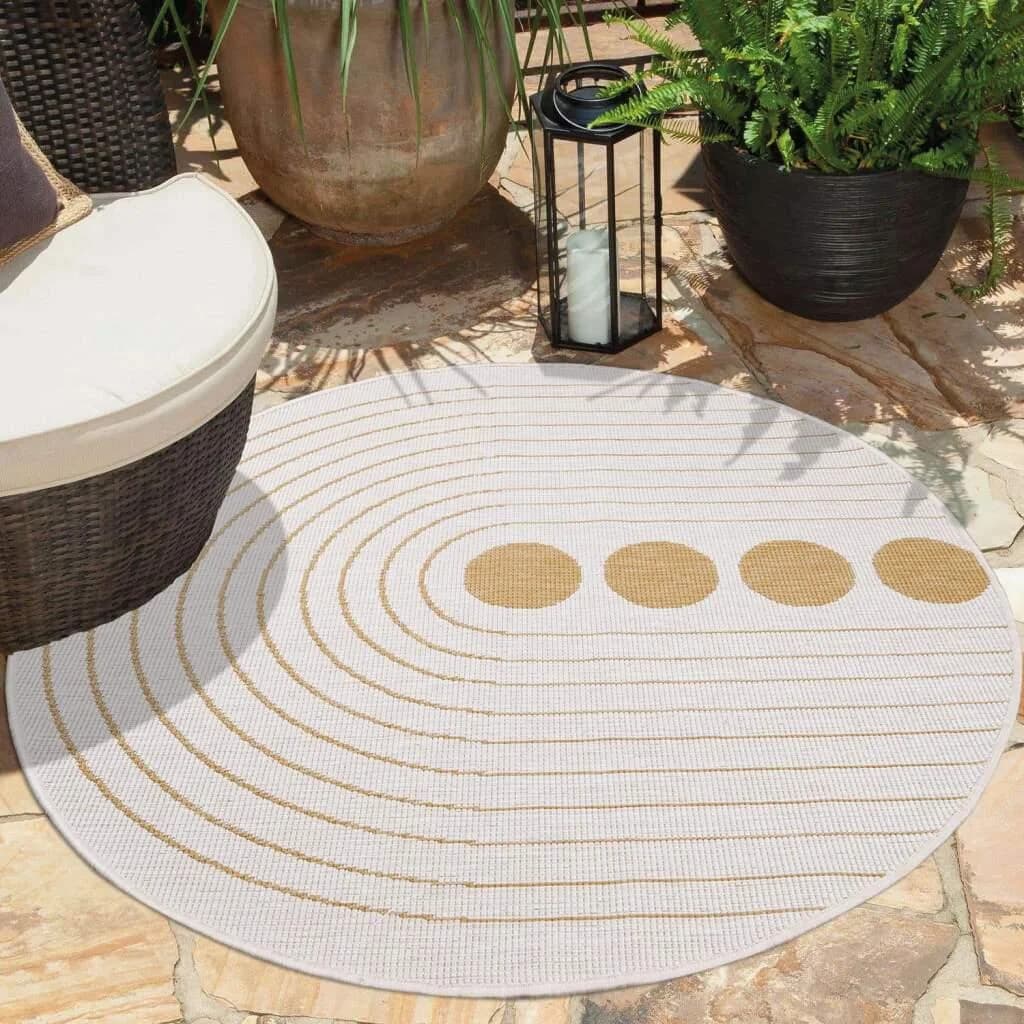 Carpet City Outdoorteppich DuoRug 5739 Gelb Wendeteppich