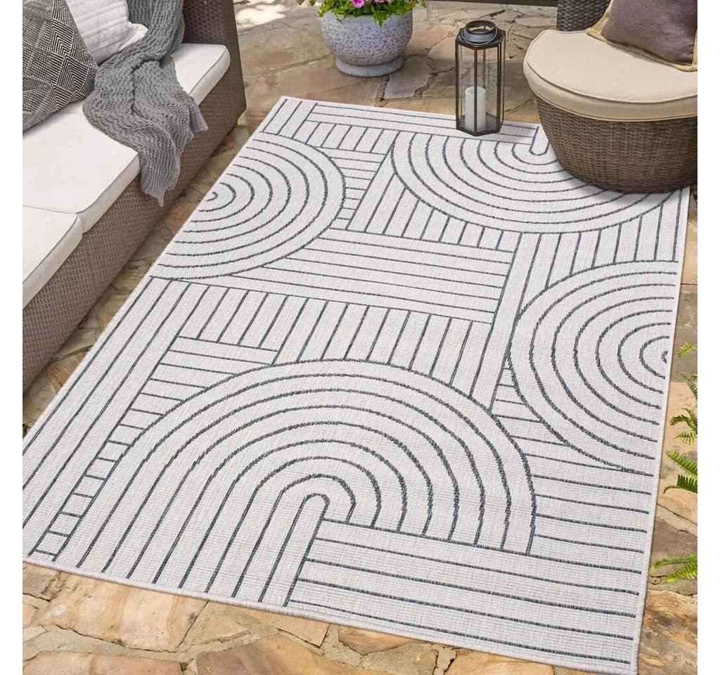 CARPET CITY Outdoorteppich DUO RUG 5842 Grau Wendeteppich - Bild 2