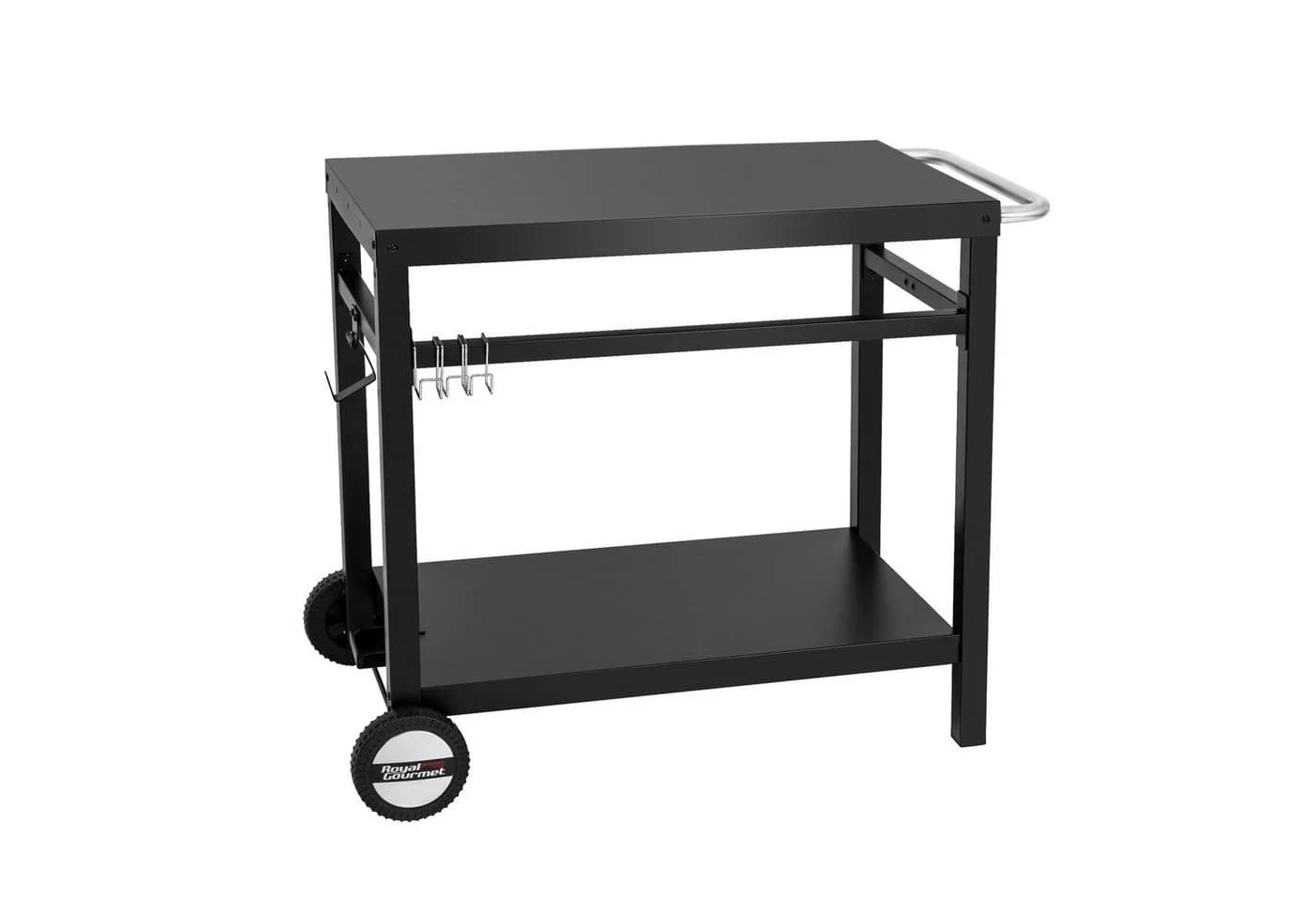 Royal Gourmet Grillwagen Schwarz Stahl Mobile Arbeitsplatte - Bild 2