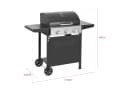 Royal Gourmet Gasgrill 3 Brenner 9 kW Schwarz Silber Bild 1