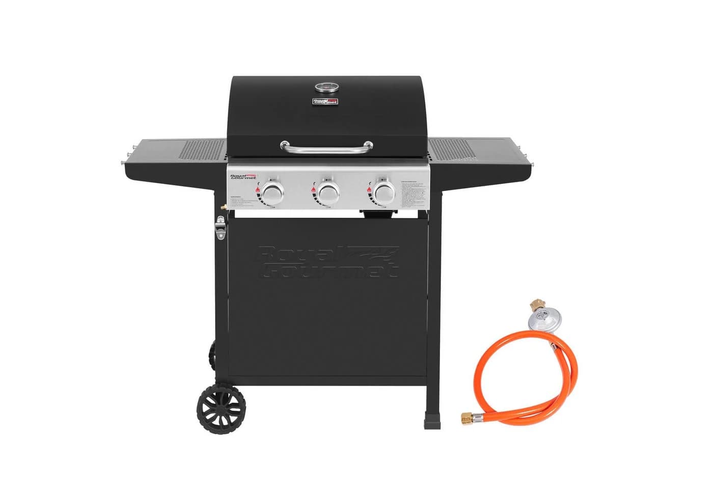 Royal Gourmet Gasgrill 3 Brenner 9 kW Schwarz Silber - Bild 2