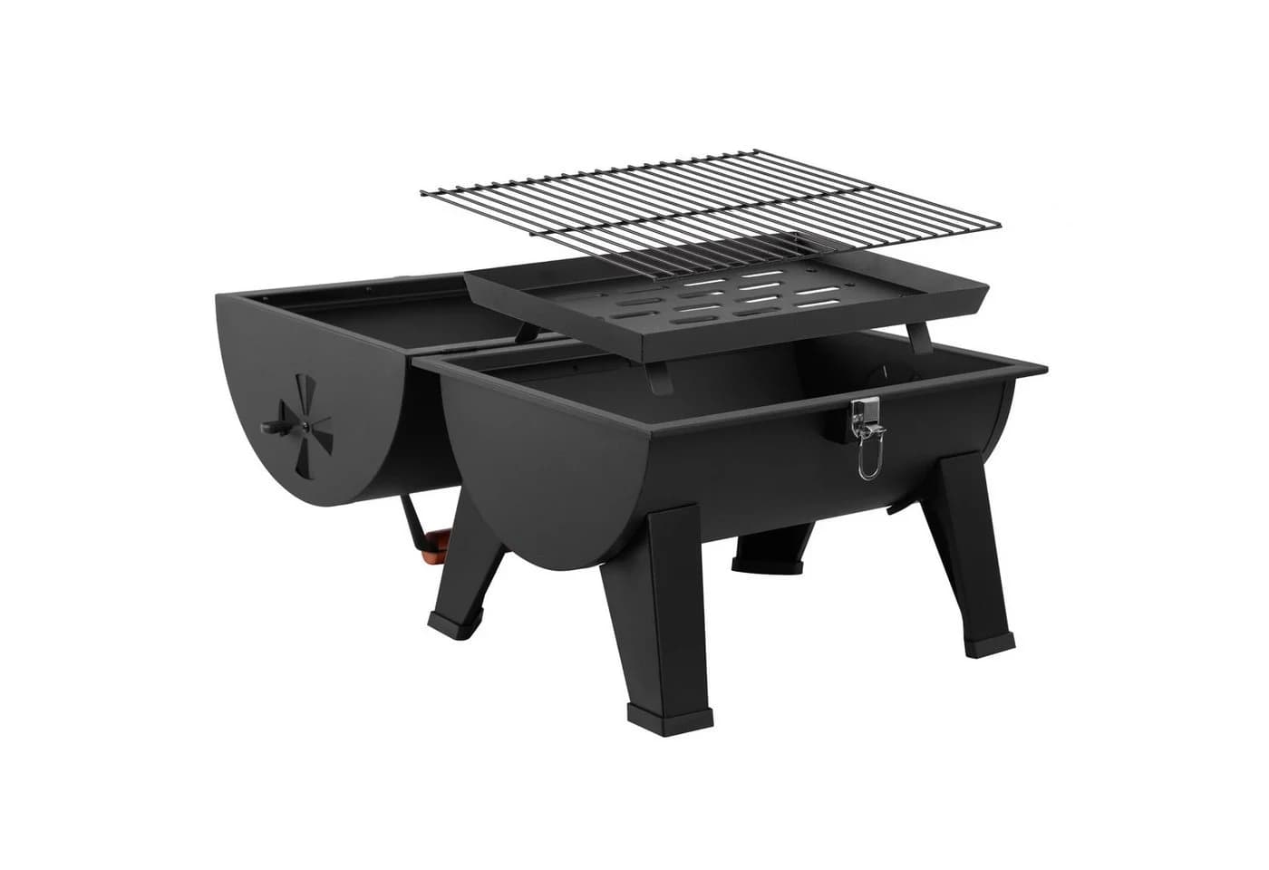 Royal Gourmet Tragbarer Holzkohlegrill Klappgrill Schwarz - Bild 3
