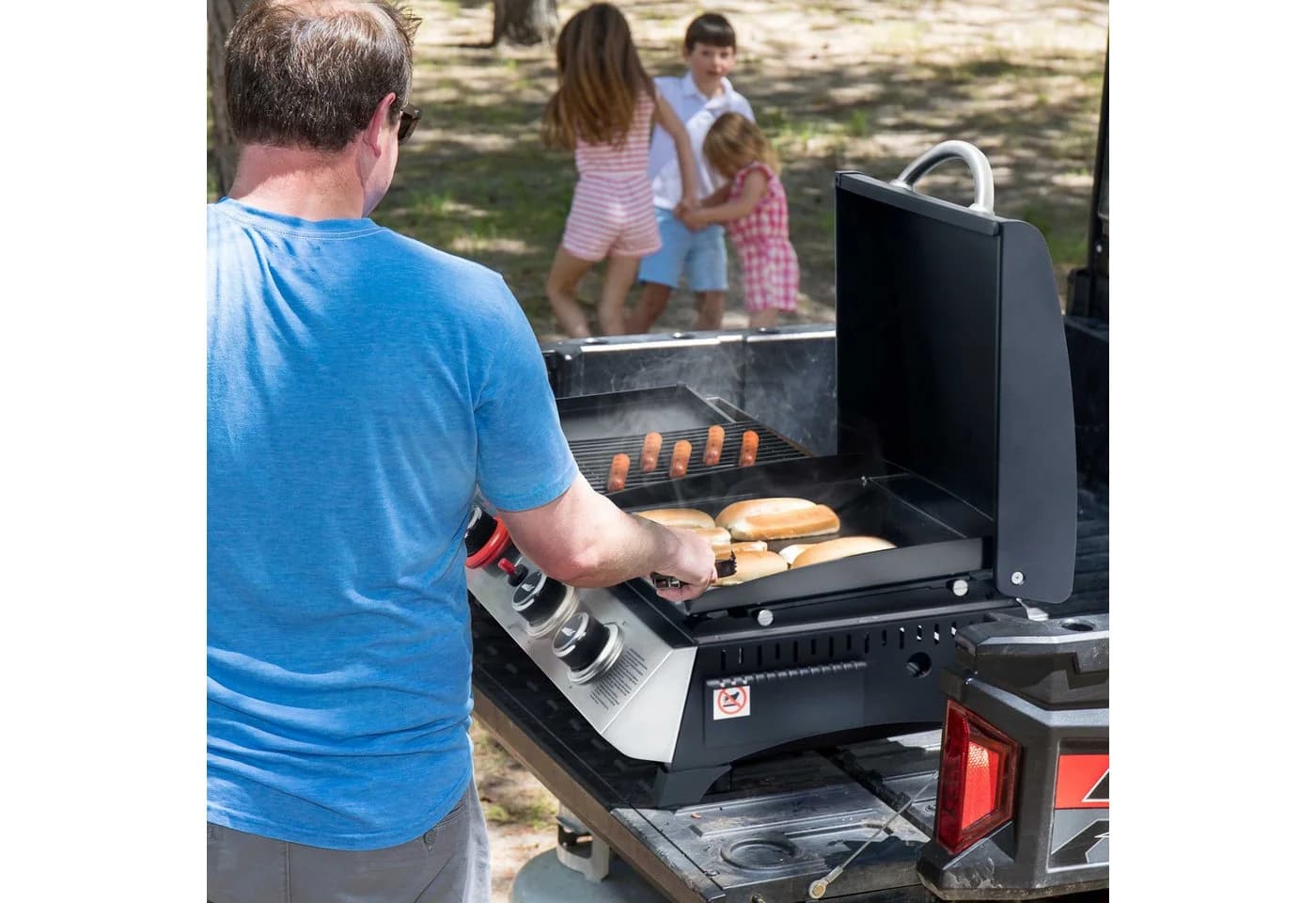 Royal Gourmet 3-Brenner Gasgrill Schwarz Tragbar Camping - Bild 3