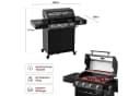 Royal Gourmet Gasgrill 4+1 Brenner 15,5 kW Outdoor Grillwagen mit Sichtfenster Bild 1