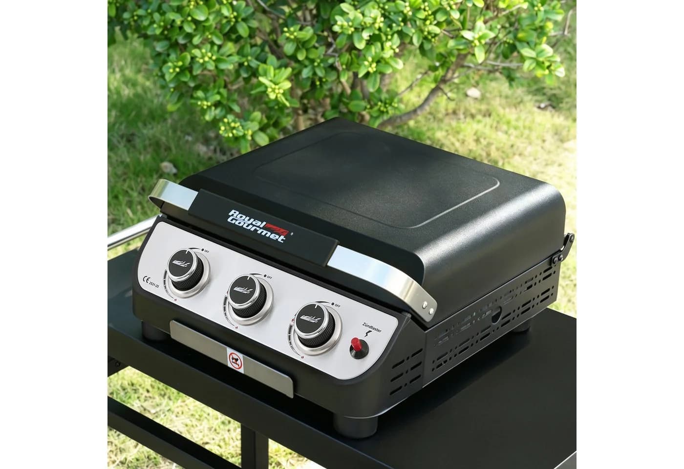Royal Gourmet Gasgrill 3 Brenner 7,5 kW Kompakt mit Deckel - Bild 2