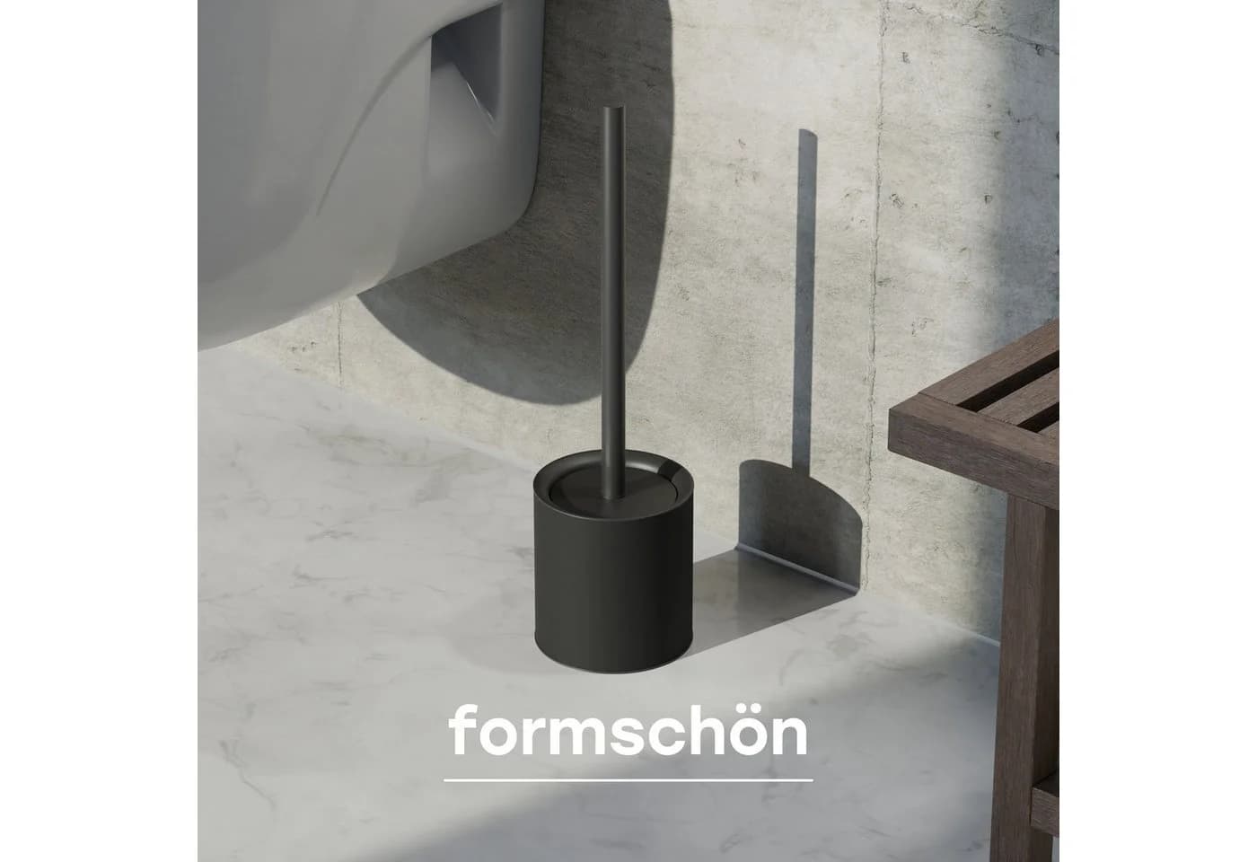 SAVEGA WC-Reinigungsbürste Silikon Edelstahl 2-tlg Schwarz - Bild 3