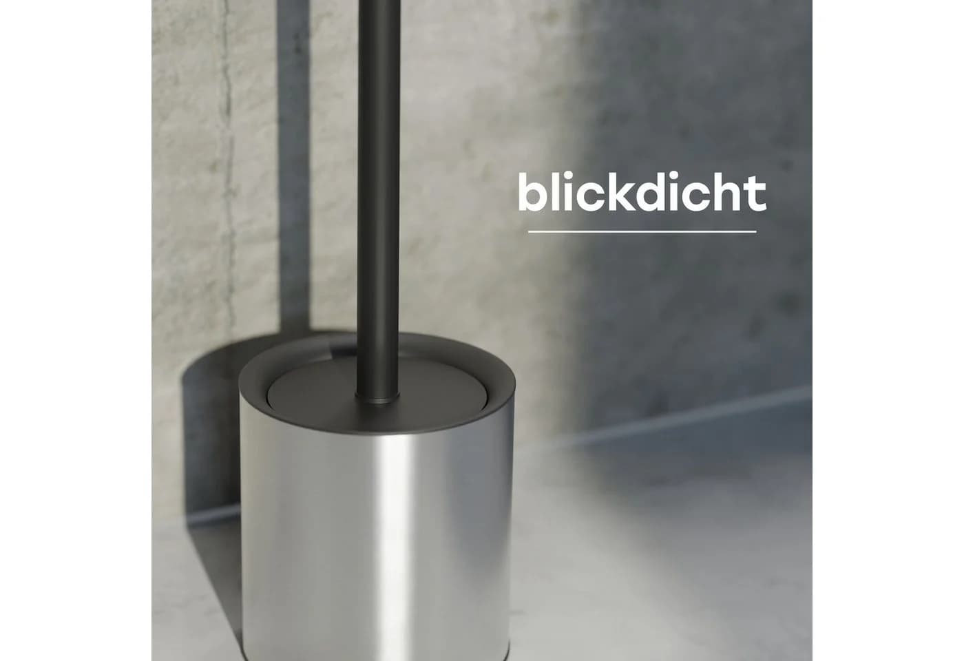 SAVEGA WC-Reinigungsbürste mit Halter Silikon Edelstahl Silber - Bild 3