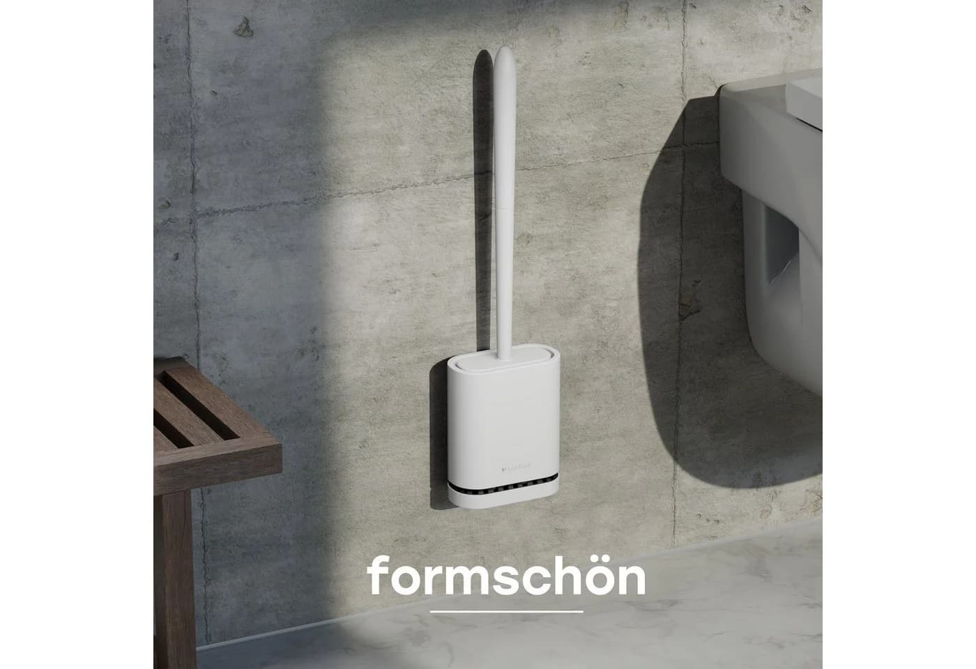 SAVEGA WC-Reinigungsbürste Silikon Wandmontage Schwarz 2-tlg.