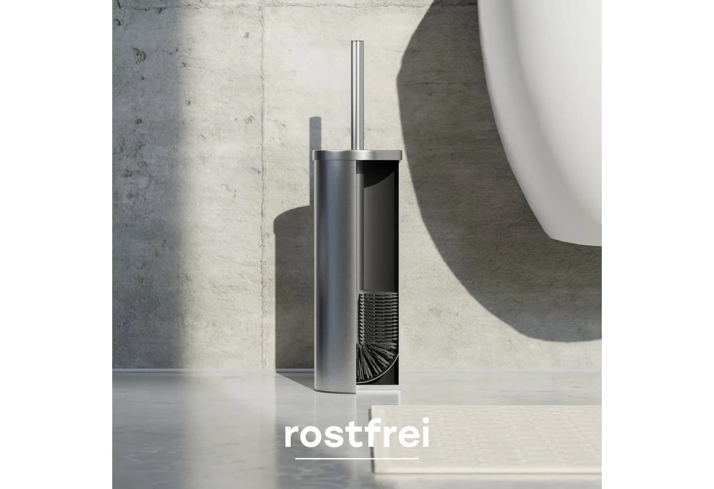 SAVEGA WC-Reinigungsbürste Silikon Edelstahl mit Halter - Bild 4