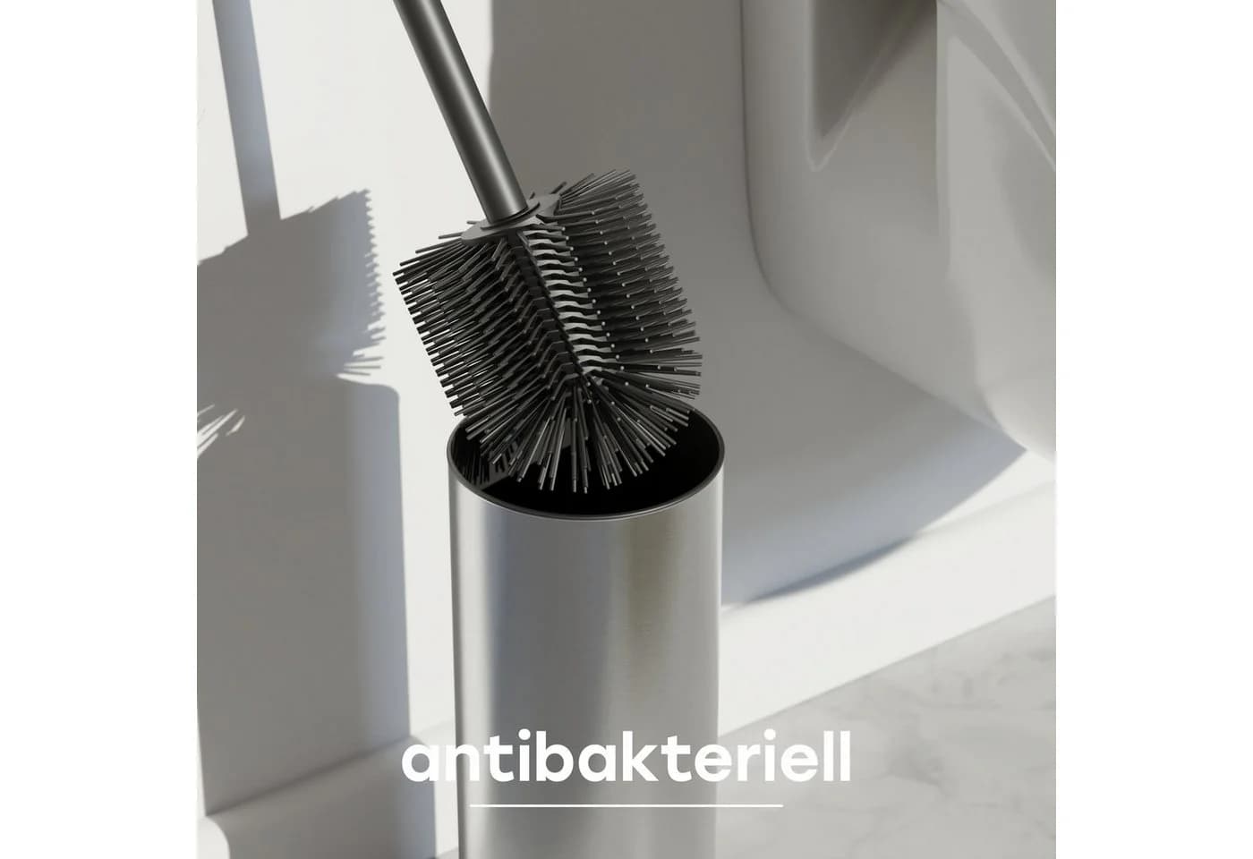 SAVEGA WC-Reinigungsbürste Silikon Edelstahl mit Halter - Bild 5