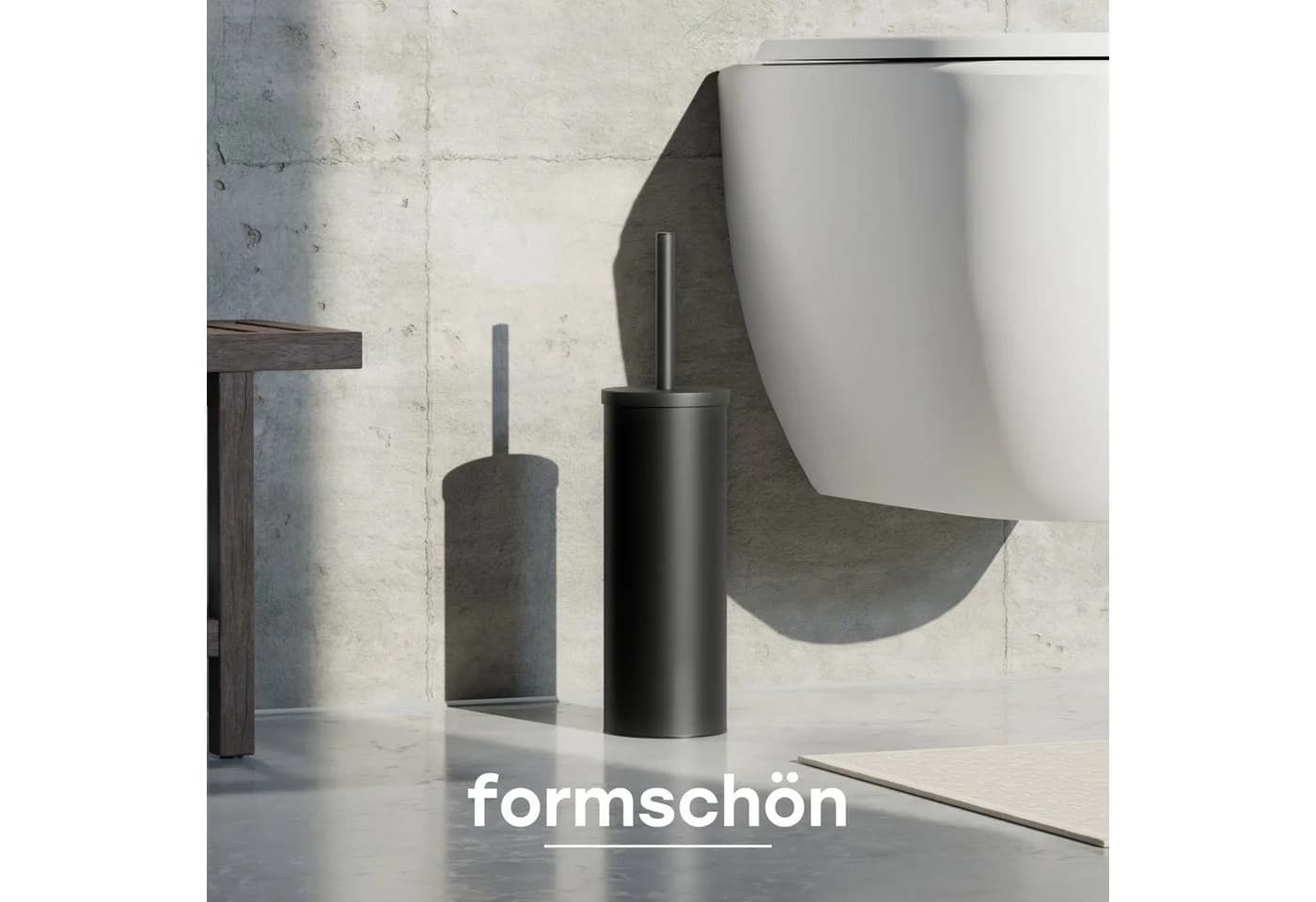 SAVEGA WC-Reinigungsbürste Silikon Edelstahl Schwarz mit Halter - Bild 3