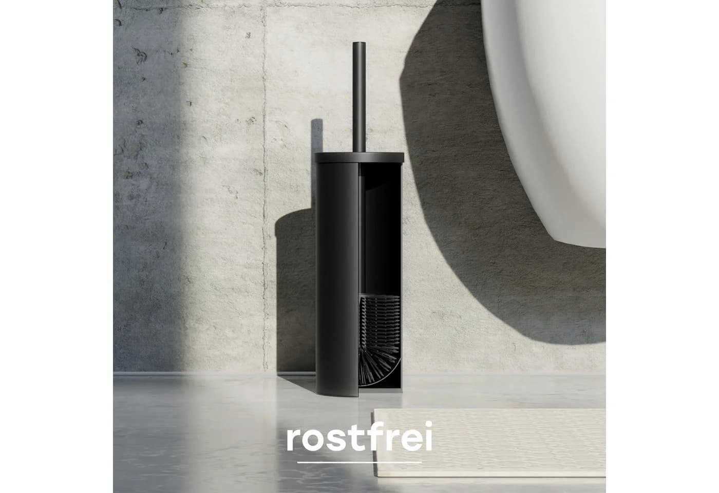 SAVEGA WC-Reinigungsbürste Silikon Edelstahl Schwarz mit Halter - Bild 4