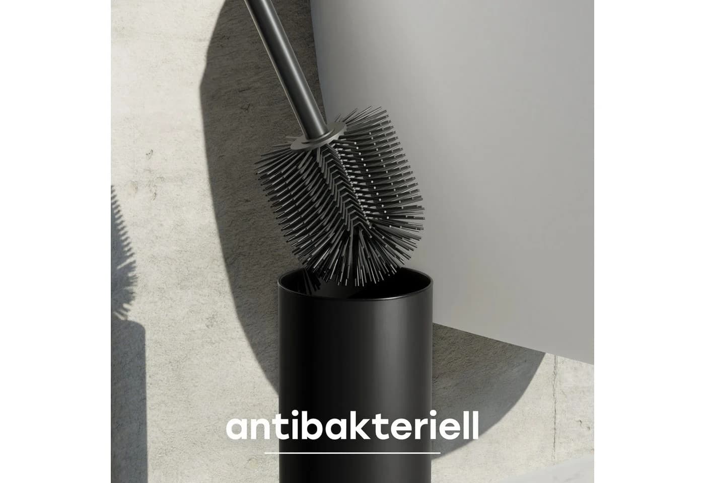 SAVEGA WC-Reinigungsbürste Silikon Edelstahl Schwarz mit Halter - Bild 5