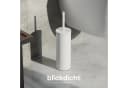 SAVEGA WC-Reinigungsbürste Silikon Edelstahl Weiß mit Halter Bild 1