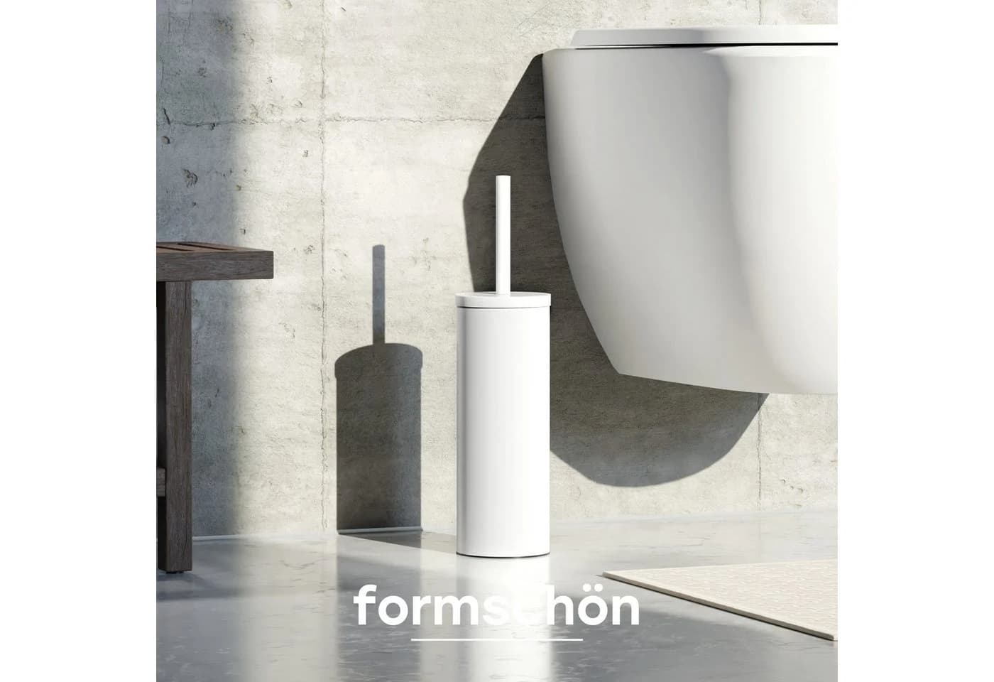 SAVEGA WC-Reinigungsbürste Silikon Edelstahl Weiß mit Halter - Bild 3