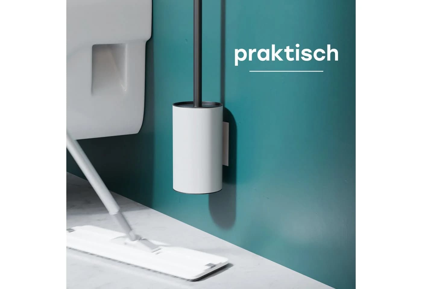 SAVEGA WC-Reinigungsbürste mit Silikonkopf & Edelstahlgriff - Bild 4